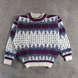 Dale of Norway Small Vintage Nordic Fair Isle Wool Sweater Holiday Skiing